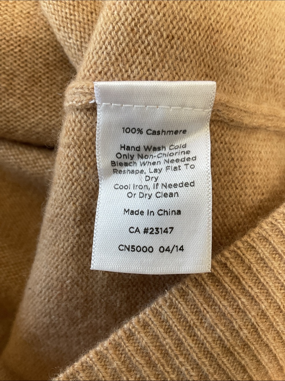 Talbots Cashmere Crewneck Sweater Camel XL - Picture 6 of 6